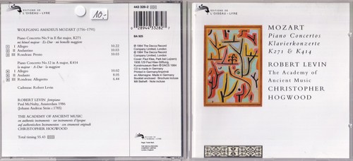 Mozart hogwood robert levin - mozart, hogwood,